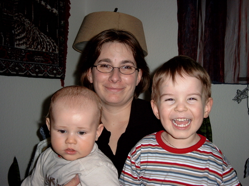 Gunner Nils mit Mama Wibke und Elia  - 03/2006 in Kitzingen